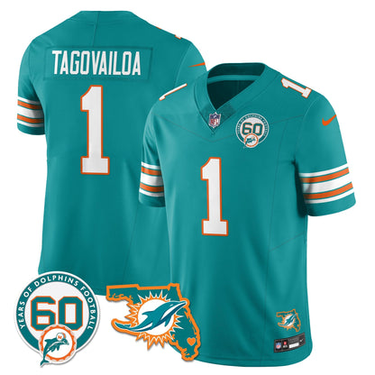 MIA 60th Season Vapor Limited Jersey - All Stitched