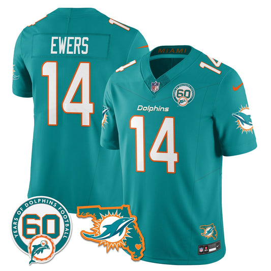 MIA 60th Season Vapor Limited Jersey - Stitched