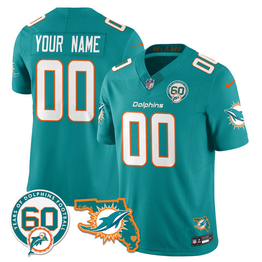 Custom MIA 60th Season Vapor Limited Jersey - Stitched