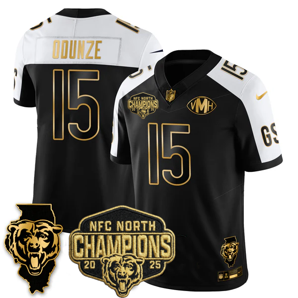 CHI 2025 NFC North Champions Patch Jersey V2 - All Stitched