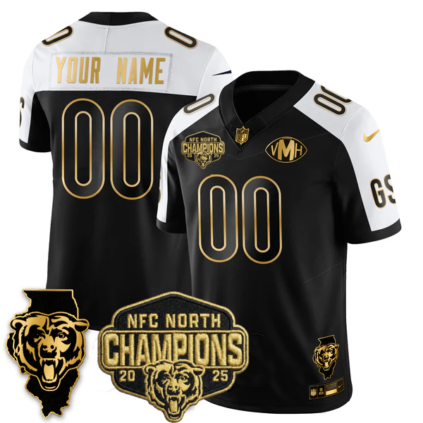 CHI 2025 NFC North Champions Patch Jersey V2 - All Stitched