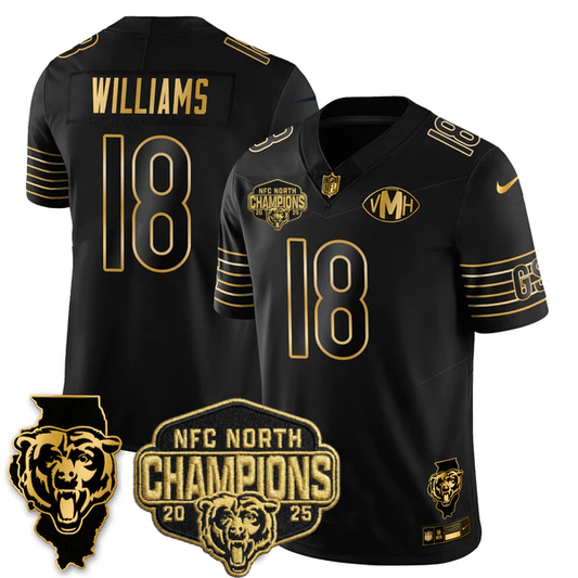 CHI NFC North Division Champions Vapor Limited Gold Jersey n2 - Stitched