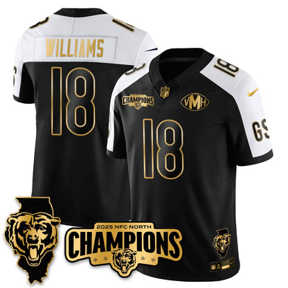 CHI NFC North Division Champions Vapor Limited Gold Jersey - All Stitched