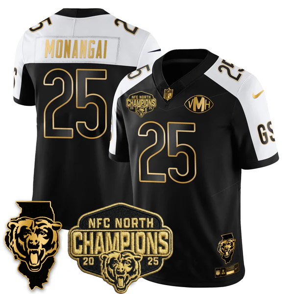 CHI 2025 NFC North Champions Patch Jersey V2 - All Stitched