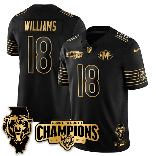 CHI NFC North Division Champions Vapor Limited Gold Jersey - Stitched