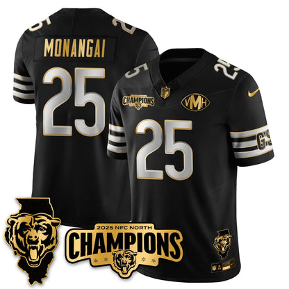 CHI NFC North Division Champions Vapor Limited Gold Jersey - All Stitched