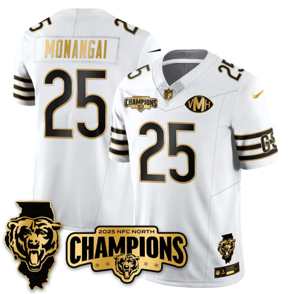 CHI NFC North Division Champions Vapor Limited Gold Jersey - All Stitched
