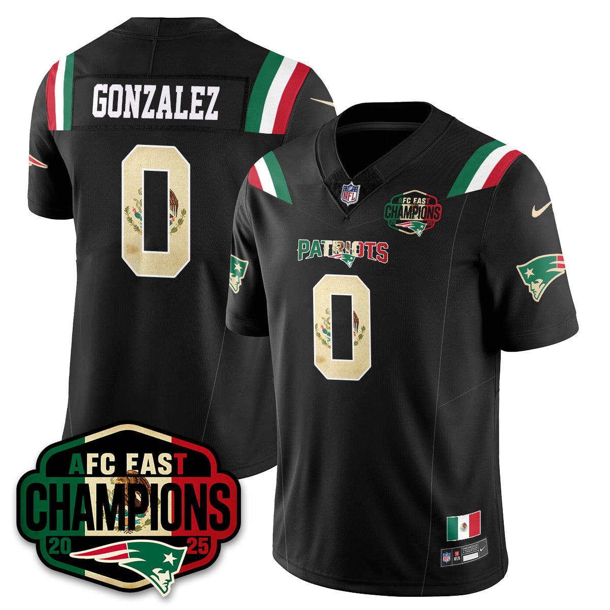 NE Mexico AFC East Division Champions Vapor Limited Jersey - All Stitched
