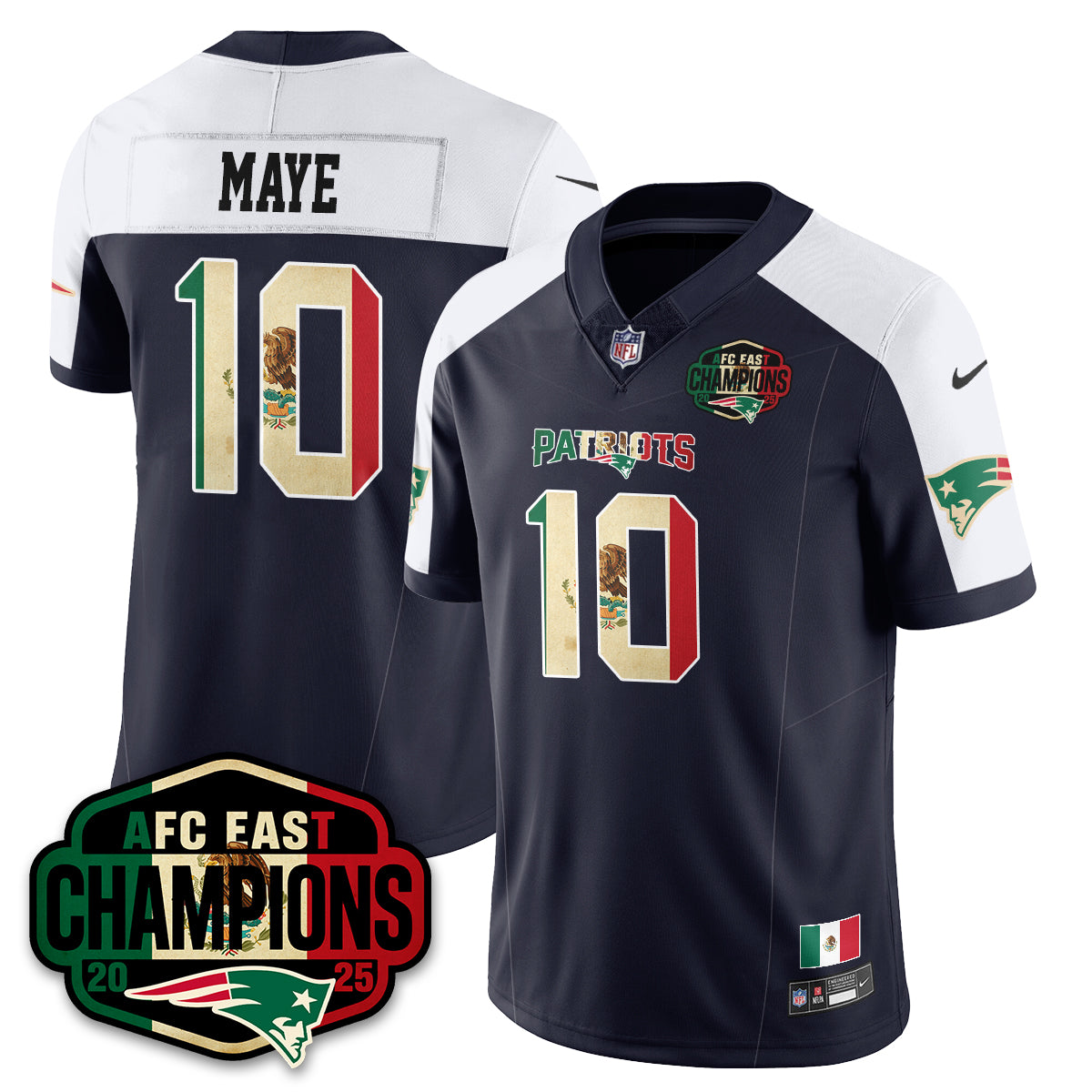 NE Mexico AFC East Division Champions Vapor Limited Jersey - All Stitched