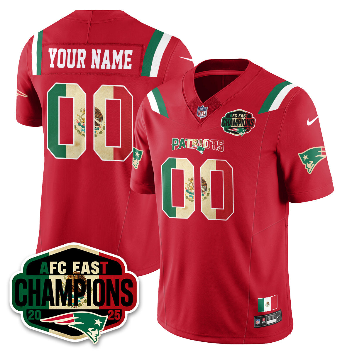 NE Mexico AFC East Division Champions Vapor Limited Jersey - All Stitched