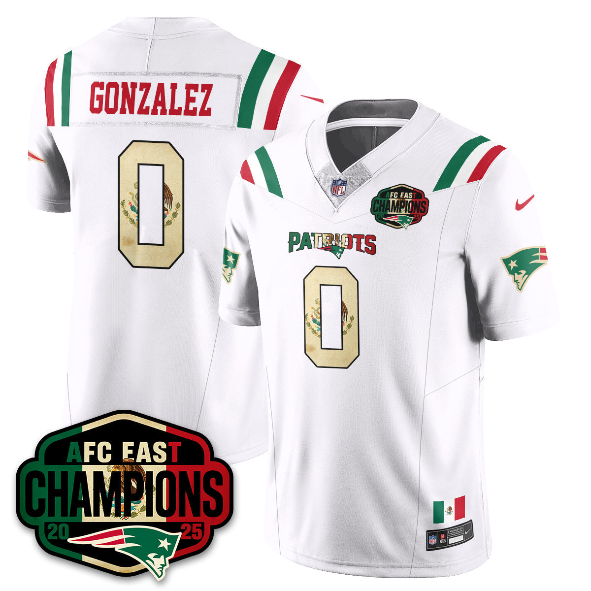 NE Mexico AFC East Division Champions Vapor Limited Jersey - All Stitched