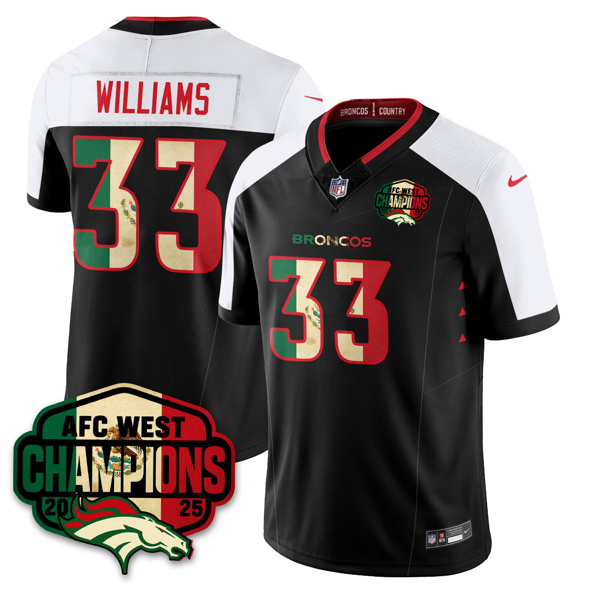 DEN Mexico AFC West Division Champions Vapor Limited Jersey - All Stitched