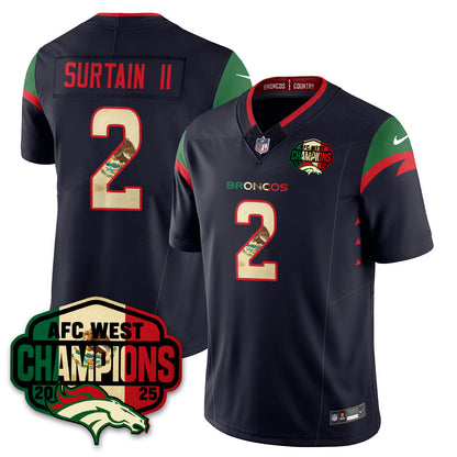 DEN Mexico AFC West Division Champions Vapor Limited Jersey - All Stitched