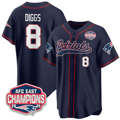 NE AFC East Division Champions Vapor Limited Baseball Jersey - All Stitched