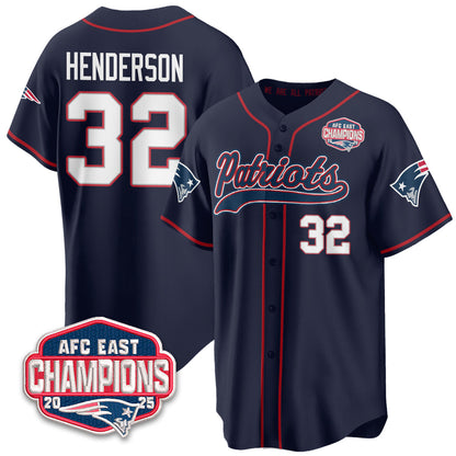 NE AFC East Division Champions Vapor Limited Baseball Jersey - All Stitched