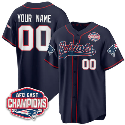 NE AFC East Division Champions Vapor Limited Baseball Jersey - All Stitched