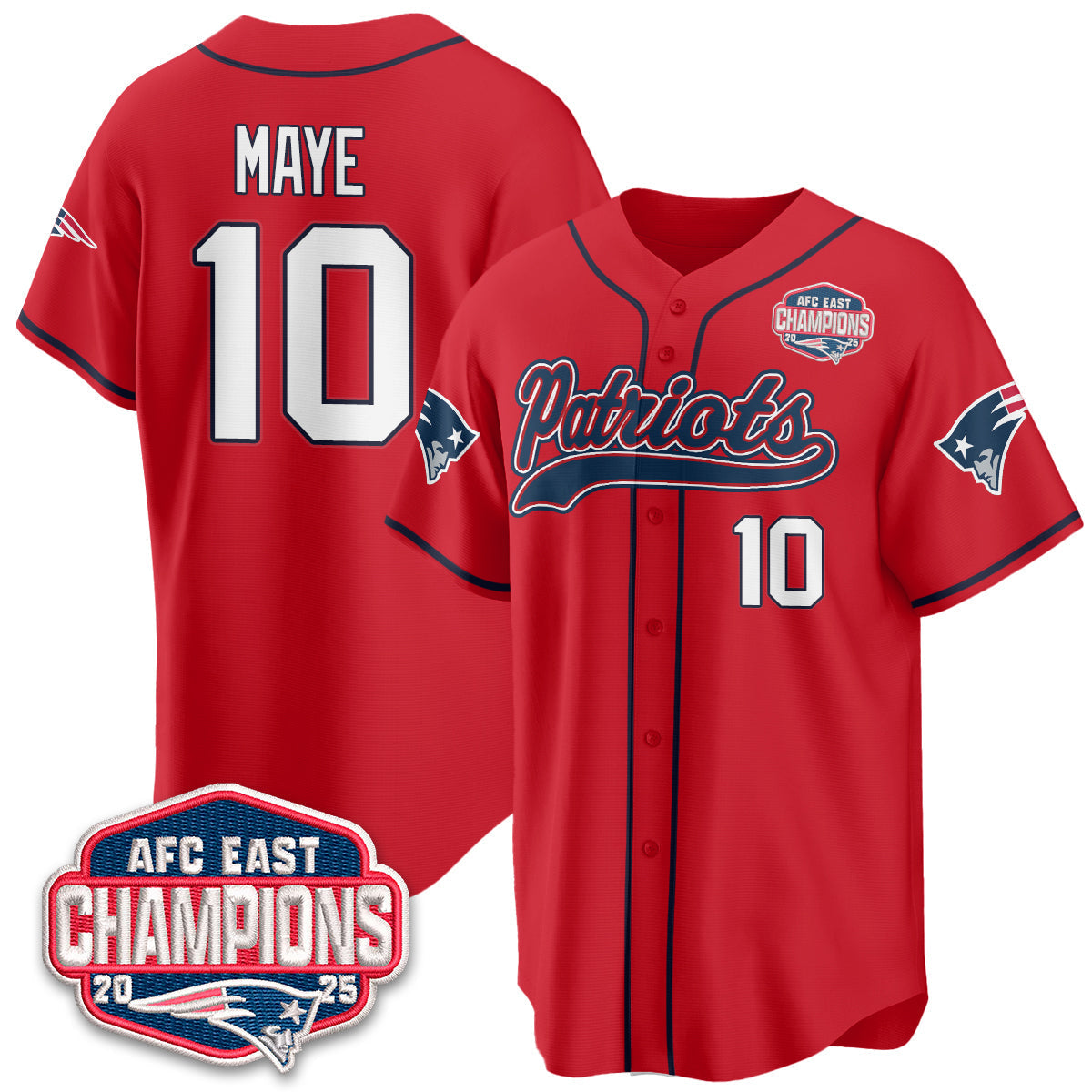 NE AFC East Division Champions Vapor Limited Baseball Jersey - All Stitched