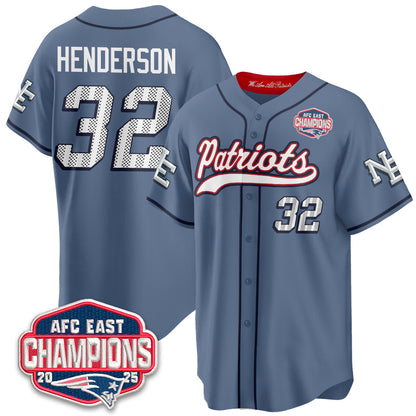 NE AFC East Division Champions Vapor Limited Baseball Jersey - All Stitched