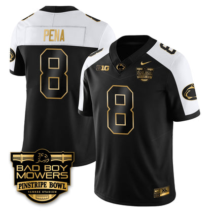 PSU Football Pinstripe Bowl Gold Jersey - All Stitched