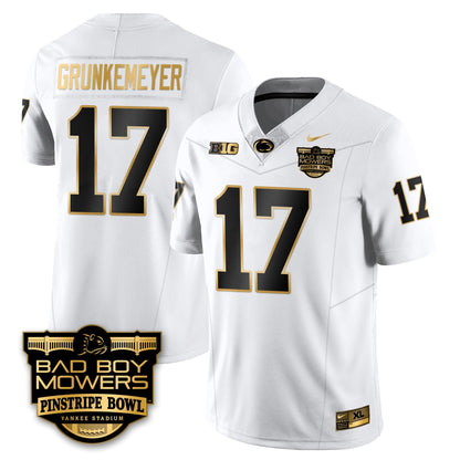PSU Football Pinstripe Bowl Gold Jersey - All Stitched