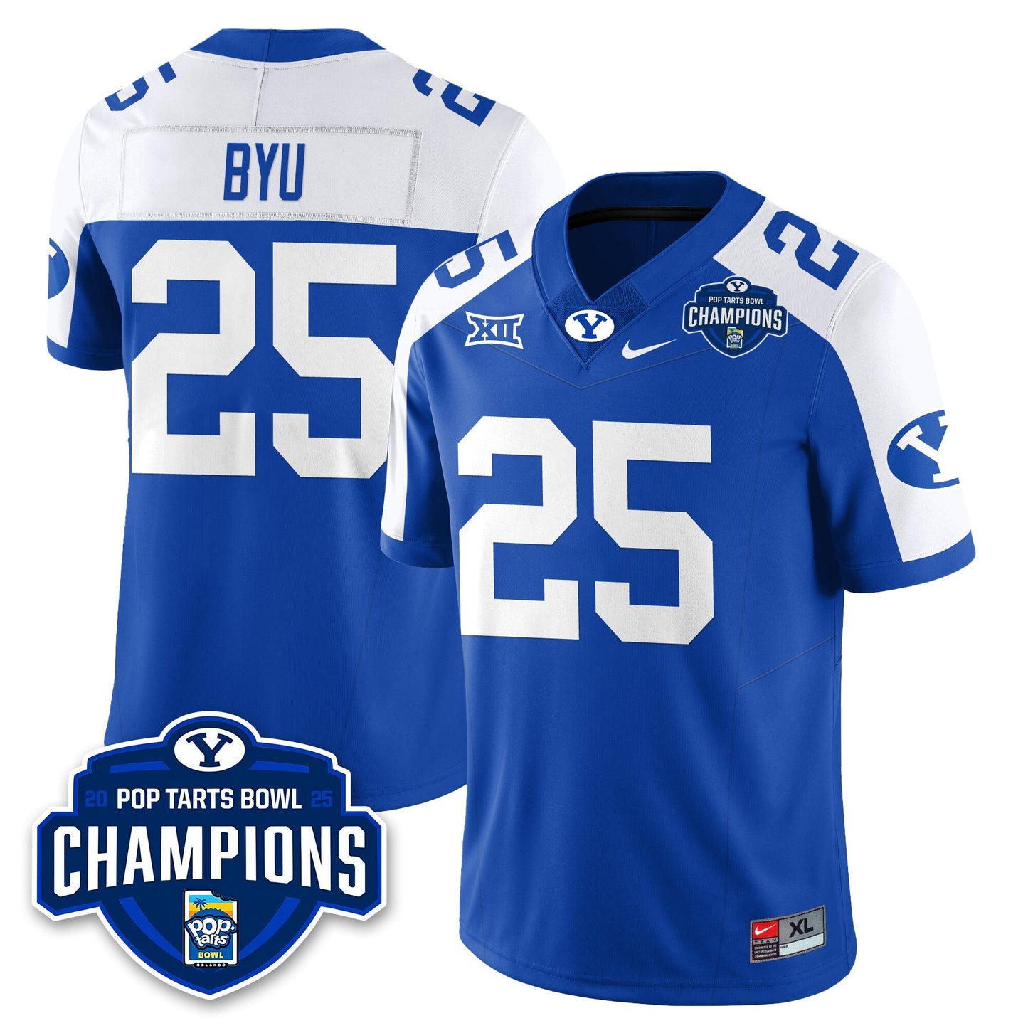 BYU Cougars Football 2025 Pop-Tarts Bowl Champions Jersey - All Stitched