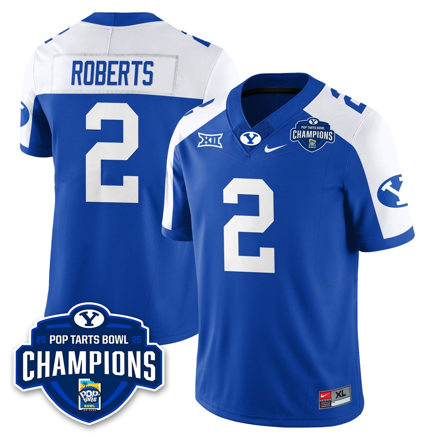 BYU Cougars Football 2025 Pop-Tarts Bowl Champions Jersey - All Stitched