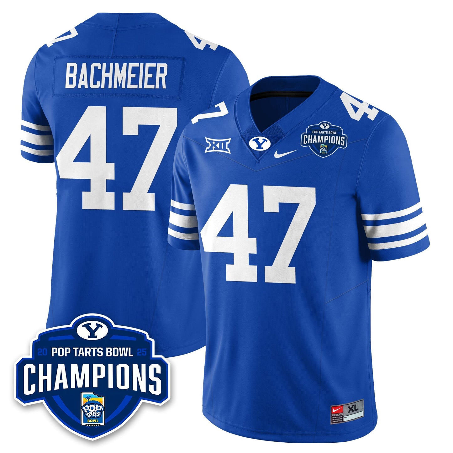 BYU Cougars Football 2025 Pop-Tarts Bowl Champions Jersey - All Stitched