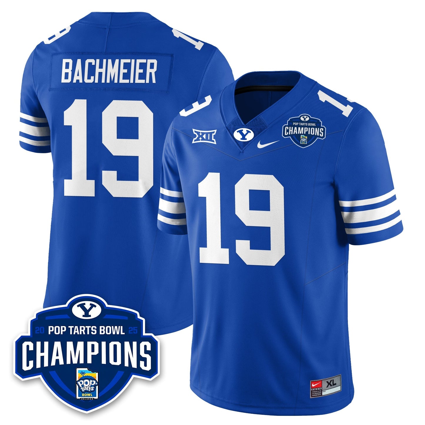 BYU Cougars Football 2025 Pop-Tarts Bowl Champions Jersey - All Stitched