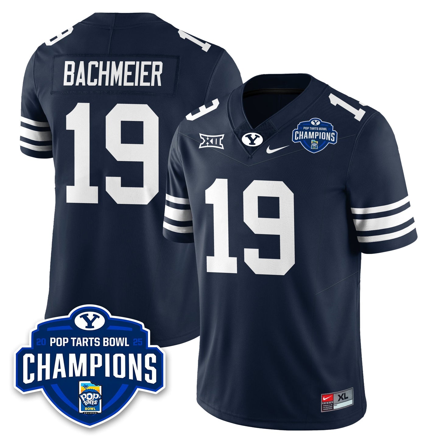 BYU Cougars Football 2025 Pop-Tarts Bowl Champions Jersey - All Stitched