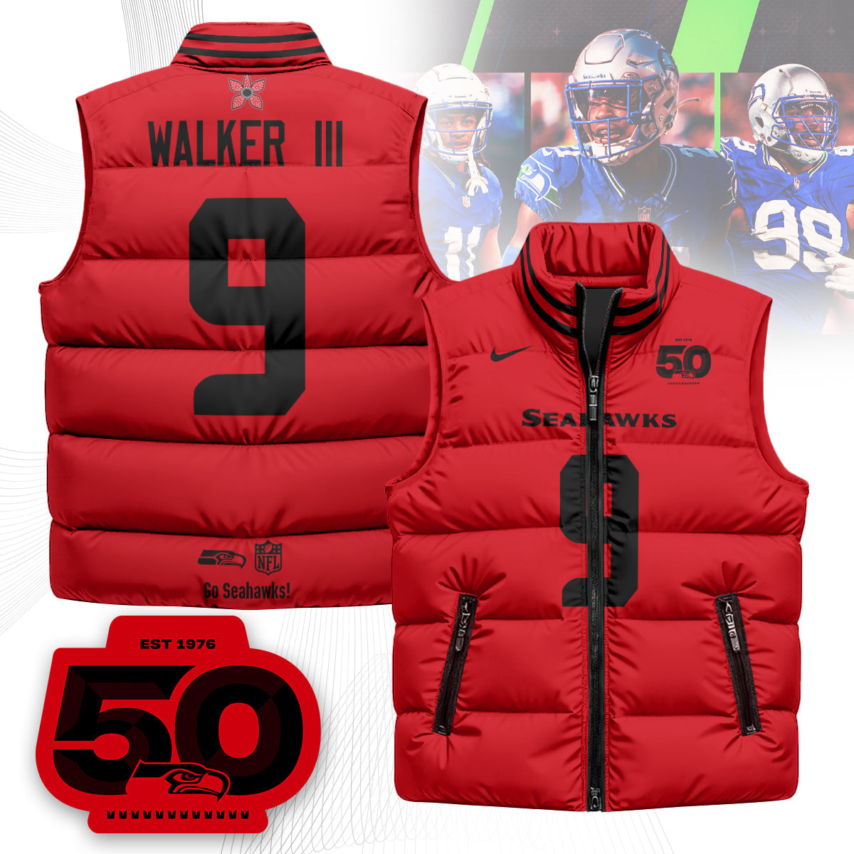 SEA 'Stranger Things Edition' Unisex Puffer Vest N1