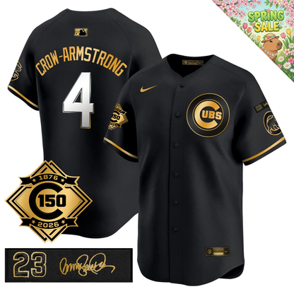 CHC 150th Anniversary & 'Ryne Sandberg Tribute' Patch Vapor Premier Limited Jersey - All Stitched