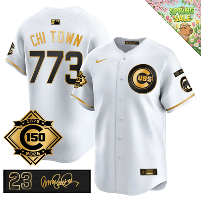 CHC 150th Anniversary & 'Ryne Sandberg Tribute' Patch Vapor Premier Limited Jersey - All Stitched