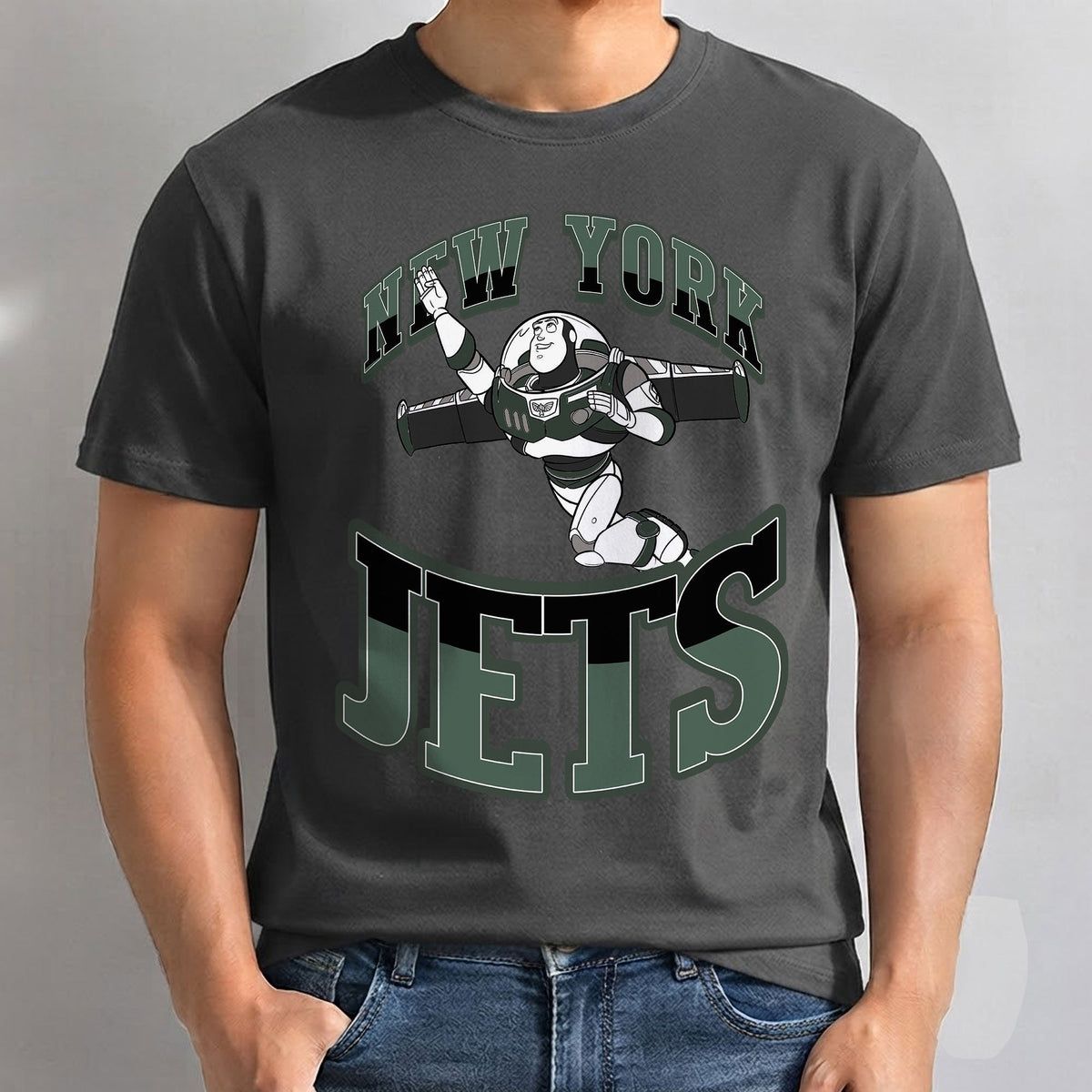 New York Jets x Gang Green Edition One Side Printed T-Shirt