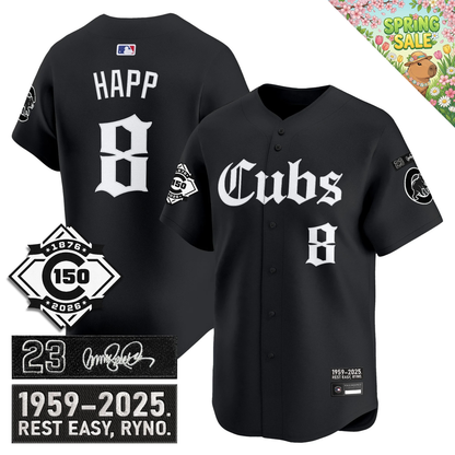 CHC 'Ryne Sandberg Tribute' & 150th anniversary patch Limited Gothic Jersey - All Stitched