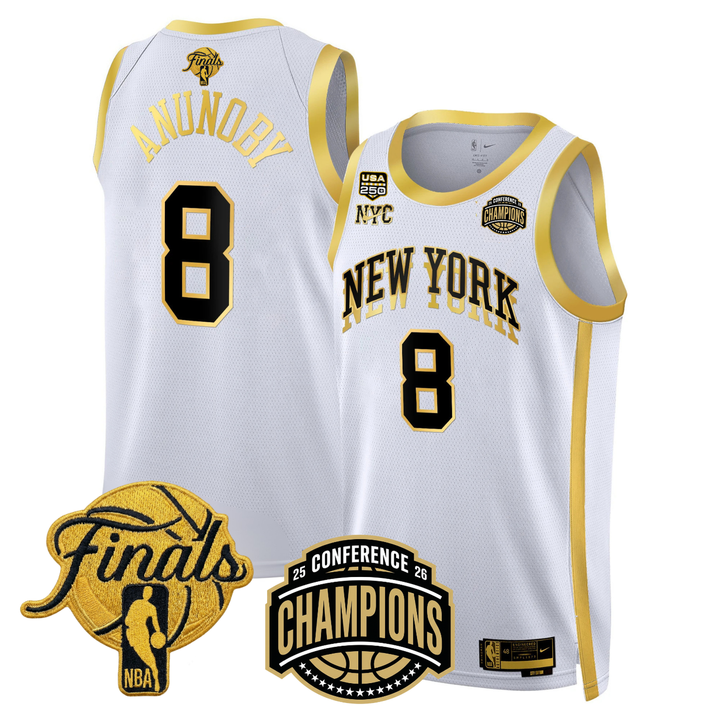 NYK 2026 Finals Limited Gold Jersey V2 - All Stitched