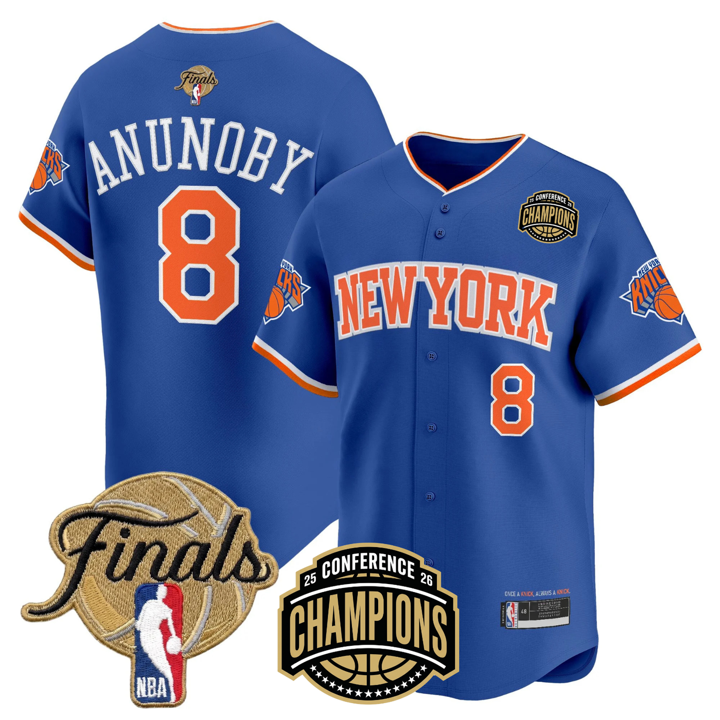 NYK 2026 Finals Vapor Baseball Gold Jersey - All Stitched