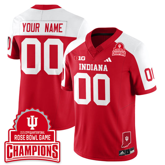 Custom Indiana H Vapor Limited Football Jersey - Rose Bowl Champions - Stitched