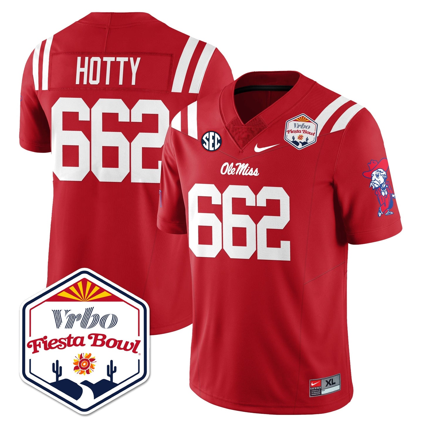 Ole Miss Football Vapor Limited Jersey - Vrbo Fiesta Bowl - All Stitched
