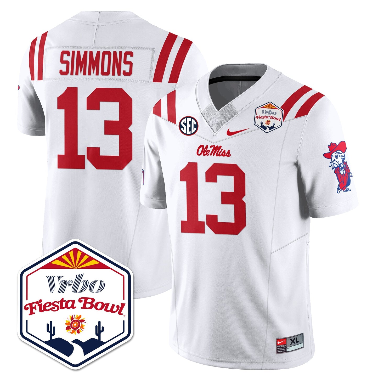 Ole Miss Football Vapor Limited Jersey - Vrbo Fiesta Bowl - All Stitched