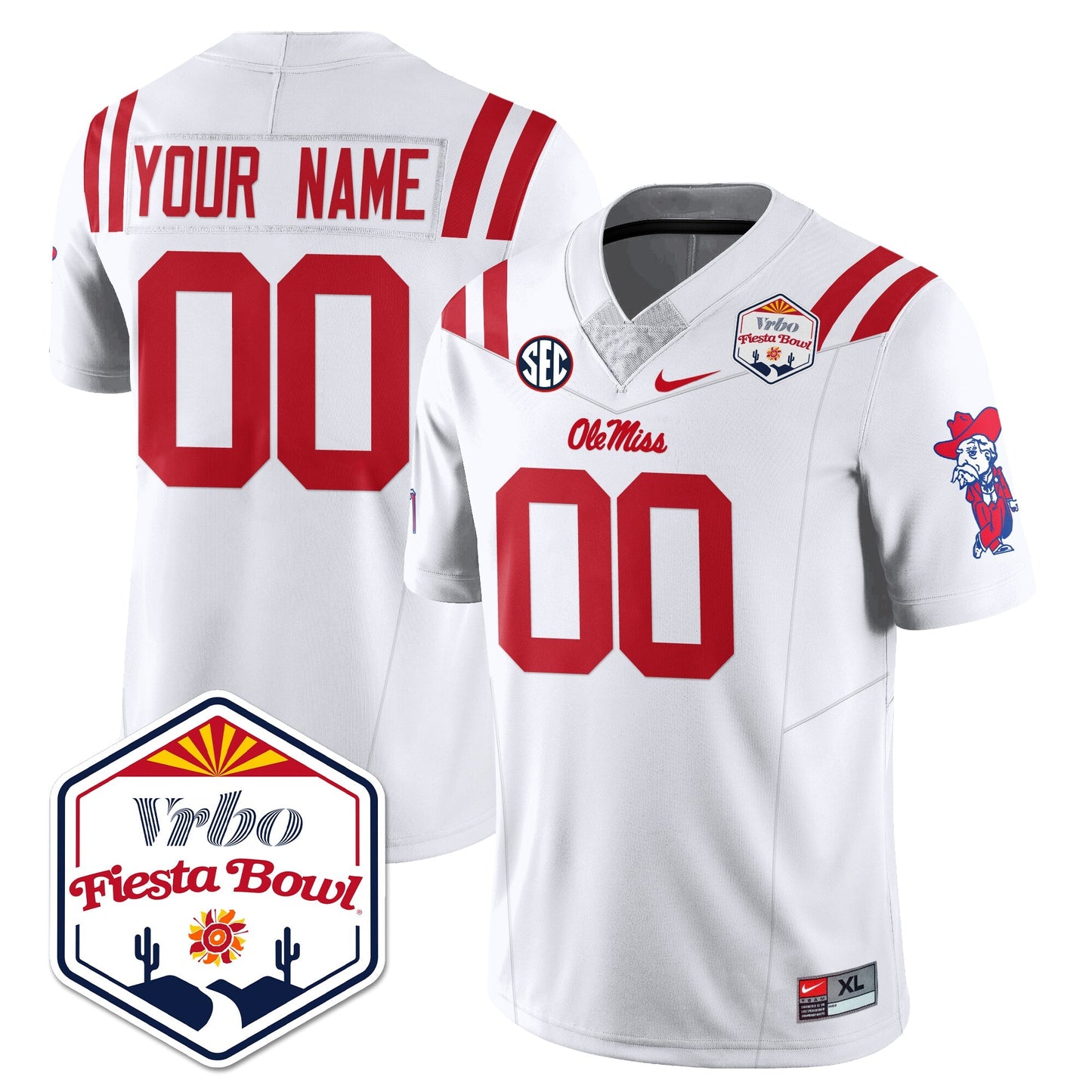 Ole Miss Football Vapor Limited Jersey - Vrbo Fiesta Bowl - All Stitched