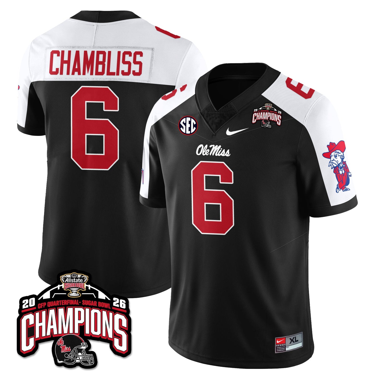 OM Football Vapor Limited Jersey - Allstate Sugar Bowl Champions - All Stitched