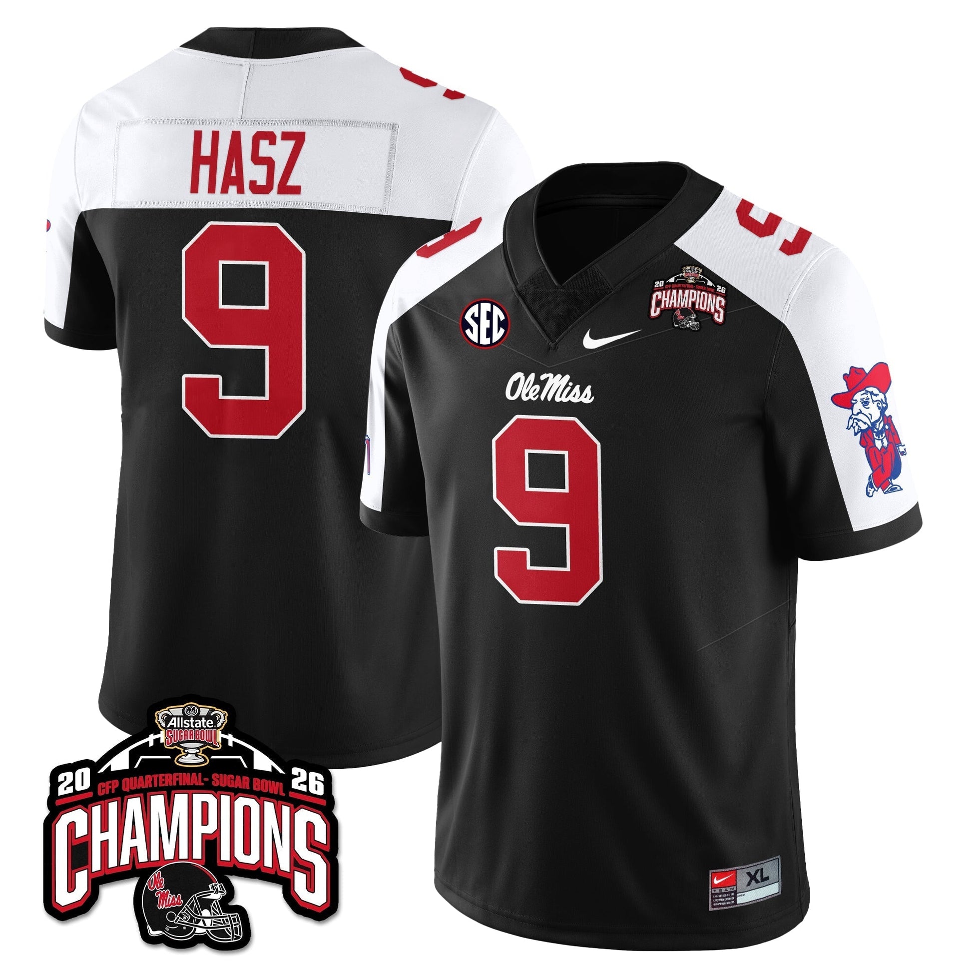 Ole Miss Football Vapor Limited Jersey - Allstate Sugar Bowl Champions - All Stitched