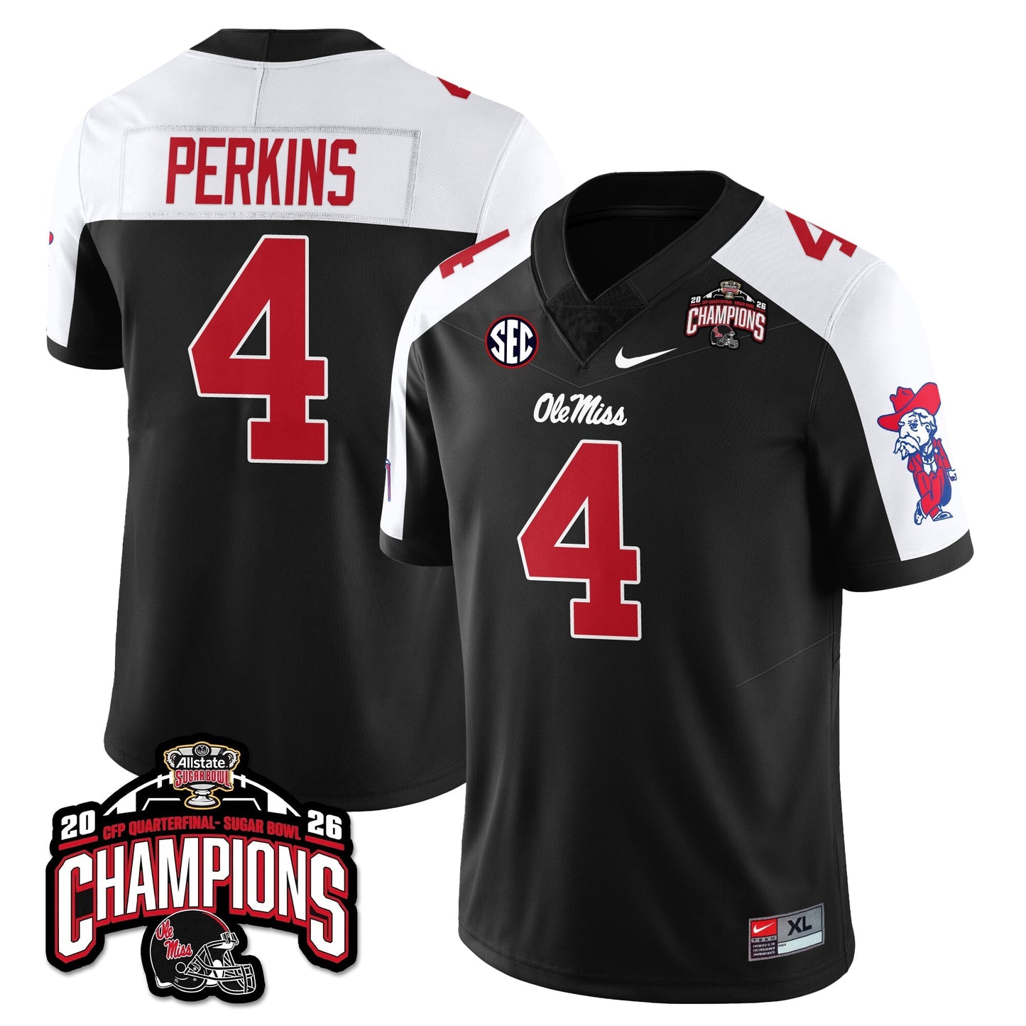Ole Miss Football Vapor Limited Jersey - Allstate Sugar Bowl Champions - All Stitched