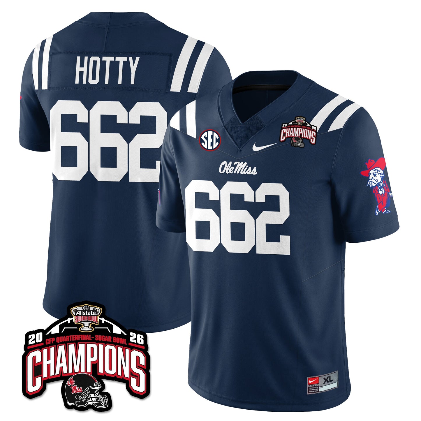 OM Football Vapor Limited Jersey - Allstate Sugar Bowl Champions - All Stitched