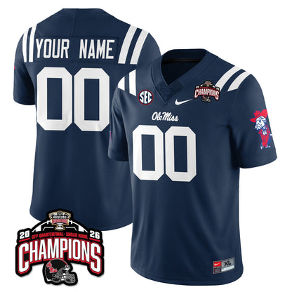 Ole Miss Football Vapor Limited Jersey - Allstate Sugar Bowl Champions - All Stitched