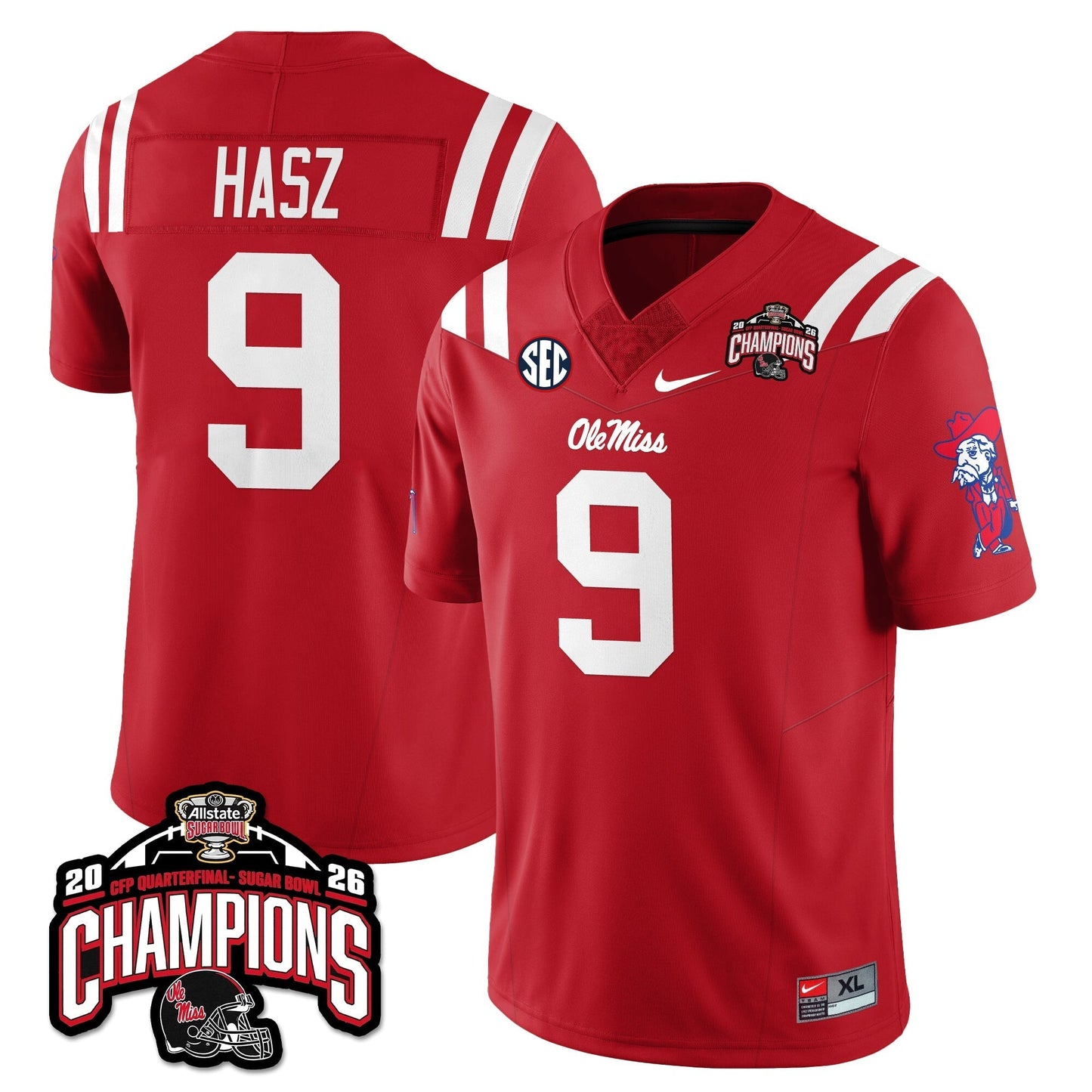 Ole Miss Football Vapor Limited Jersey - Allstate Sugar Bowl Champions - All Stitched