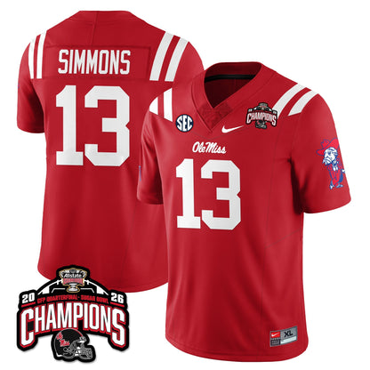 Ole Miss Football Vapor Limited Jersey - Allstate Sugar Bowl Champions - All Stitched