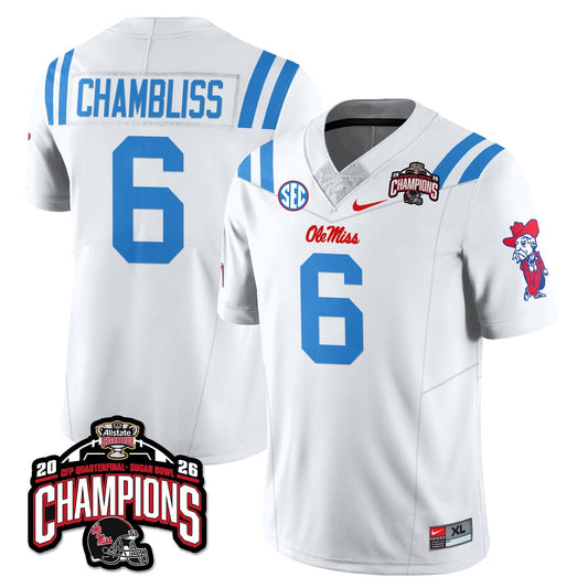 Ole Miss Football Vapor Limited Jersey - Allstate Sugar Bowl Champions - All Stitched