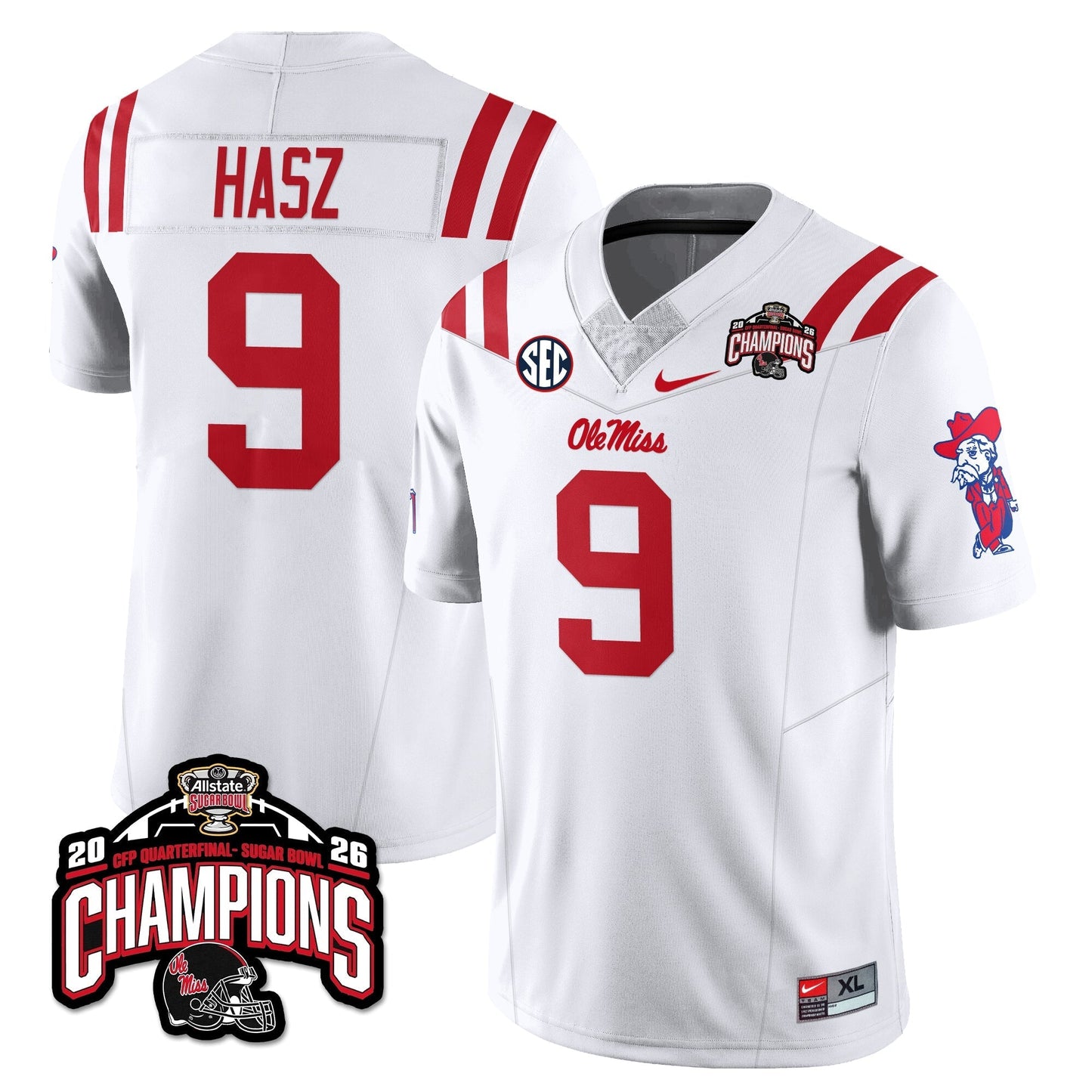 Ole Miss Football Vapor Limited Jersey - Allstate Sugar Bowl Champions - All Stitched