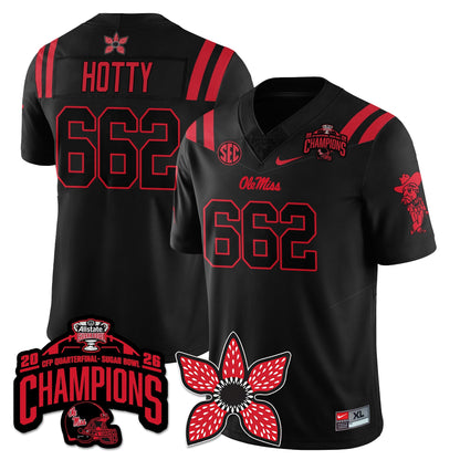 Ole Miss Football Stranger Things Vapor Limited Jersey - Allstate Sugar Bowl Champions - All Stitched
